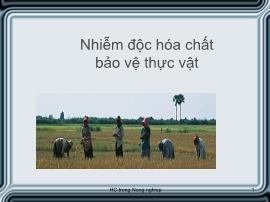 Nhiễm độc hóa chất bảo vệ thực vật