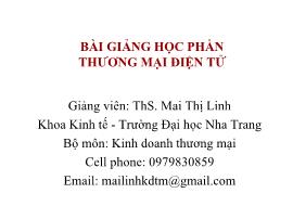 Bài giảng học phần thương mại điện tử