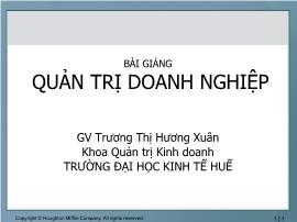 Bài giảng quản trị doanh nghiệp