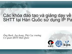 Các khóa đào tạo và giảng dạy về SHTT tại Hàn Quốc sử dụng IP Panorama