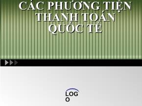 Các phương tiện thanh toán quốc tế