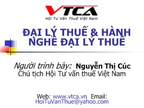 Đại lý thuế và hành nghề đại lý thuế