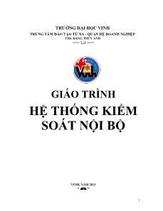 Giáo trình hệ thống kiểm soát nội bộ