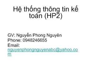 Hệ thống thông tin kế toán