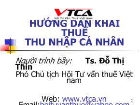 Hướng dẫn khai thuế thu nhập cá nhân