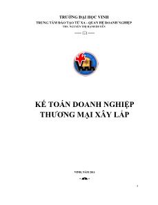 Kế toán doanh nghiệp thương mại xây lắp