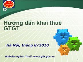 Kế toán kiểm toán - Hướng dẫn khai thuế giá trị gia tăng