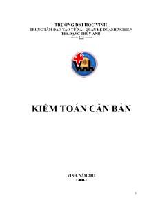 Kế toán kiểm toán - Kiểm toán căn bản