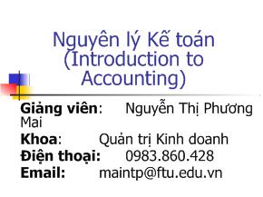 Kế toán kiểm toán - Nguyên lý kế toán (introduction to accounting)