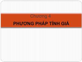 Kế toán kiểm toán - Phương pháp tính giá