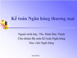 Kế toán ngân hàng thương mại