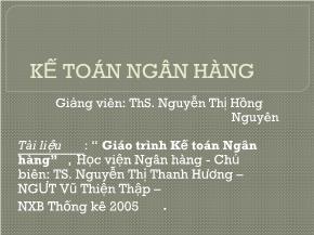 Kế toán ngân hàng