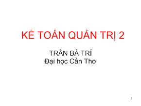 Kế toán quản trị 2