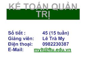 Kế toán quản trị