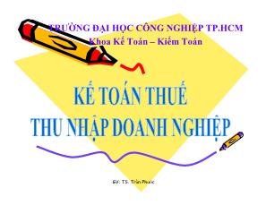 Kế toán thuế thu nhập doanh nghiệp