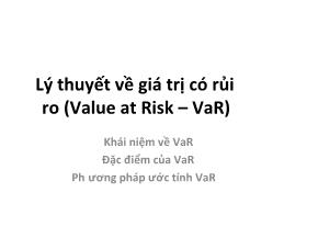 Lý thuyết về giá trị có rủi ro