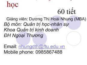 Quản trị học