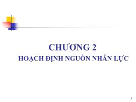 Quản trị kinh doanh - Chương 2: Hoạch định nguồn nhân lực