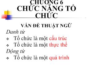 Quản trị kinh doanh - Chương 6: Chức năng tổ chức