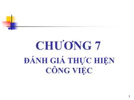 Quản trị kinh doanh - Chương 7: Đánh giá thực hiện công việc