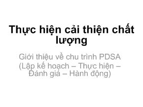 Thực hiện cải thiện chất lượng