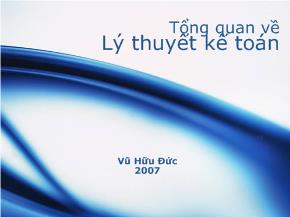 Tổng quan về Lý thuyết kế toán