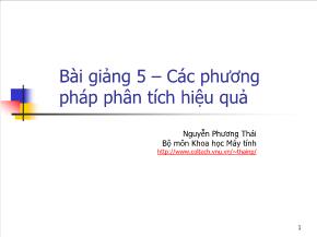 Bài giảng 5: Các phương pháp phân tích hiệu quả