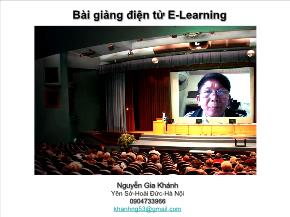 Bài giảng điện tử E - Learning