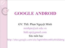 Bài giảng Google android