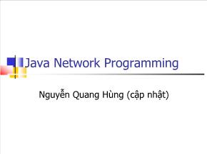 Bài giảng Java Network Programming