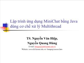 Bài giảng Lập trình ứng dụng MiniChat bằng Java dùng cơ chế xử lý Multithread