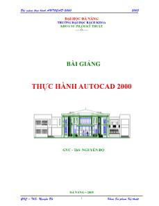 Bài giảng thực hành Autocad 2000