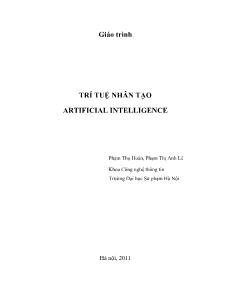 Bài giảng Trí tuệ nhân tạo (artificial intelligence)