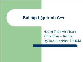 Bài tập Lập trình C++