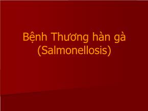 Bệnh thương hàn gà (salmonellosis)