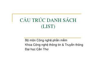 Cấu trúc danh sách (list)