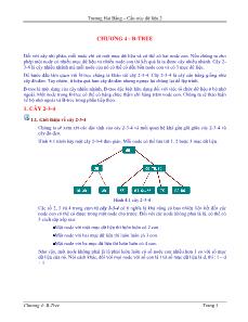 Cấu trúc dữ liệu - Chương 4 - B tree