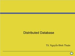 Cấu trúc dữ liệu và giải thuật - Distributed Database
