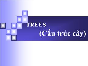 Cơ sở dữ liệu - Trees (cấu trúc cây)