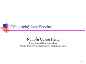 Công nghệ Java Servlet