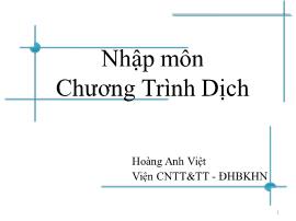 Giáo trình Chương trình dịch