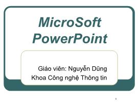 Giáo trình MicroSoft PowerPoint