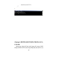 Giáo trình Phân tích và thiết kế hệ thống thông tin - Chương 3: Hướng đối tượng trong java