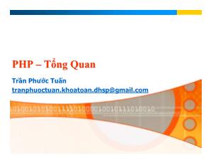 Giáo trình PHP – Tổng quan