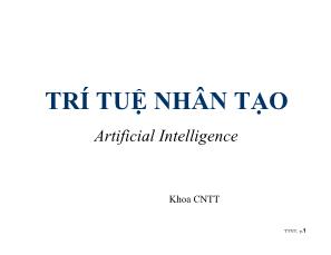 Giáo trình Trí tuệ nhân tạo