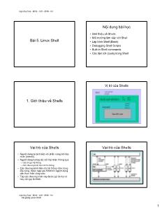 Hệ điều hành - Bài 5: Linux Shell