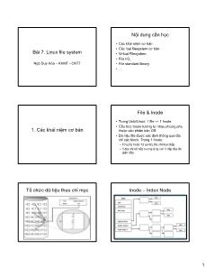 Hệ điều hành - Bài 7: Linux file system