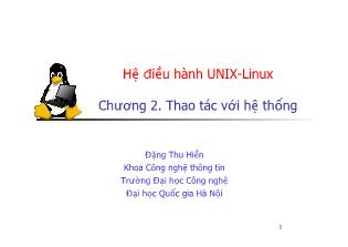 Hệ điều hành Unix - Linux - Chương 2: Thao tác với hệ thống
