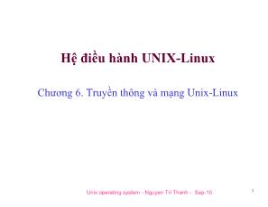 Hệ điều hành unix - Linux - Chương 6: Truyền thông và mạng unix - Linux