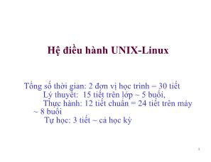 Hệ điều hành unix - Linux
